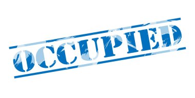 beyaz zemin üzerine mavi pul işgal