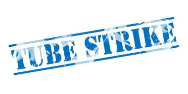 Tüp beyaz zemin üzerine mavi pul strike