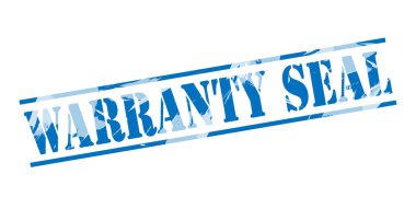 garanti beyaz zemin üzerine mavi damga mühür 