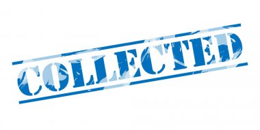 beyaz zemin üzerine mavi pul toplanan