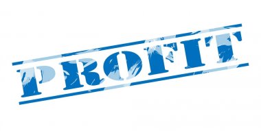 Beyaz arka plan üzerinde kar mavi pul