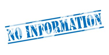 Beyaz arka plan üzerinde hiçbir bilgi mavi pul