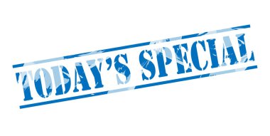 Bugün özel mavi beyaz arka plan üzerinde damgasıdır