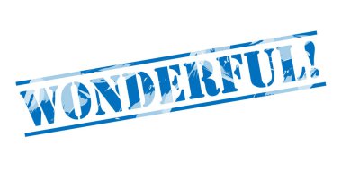 Beyaz arka plan üzerinde harika mavi pul