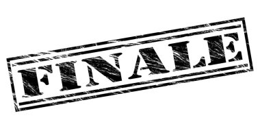 Beyaz arka planda siyah final damgası