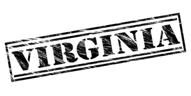 Beyaz arka planda siyah Virginia damgası