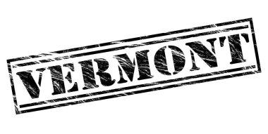 Beyaz arka planda siyah Vermont damgası