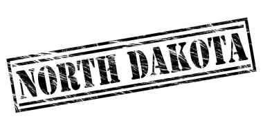 Kuzey dakota siyah beyaz zemin üzerine damga