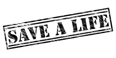 Beyaz arka plan üzerinde bir yaşam siyah pul kaydetmek