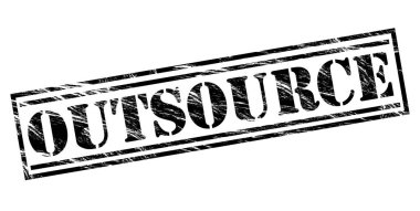 Beyaz arka plan üzerine damga dış kaynak