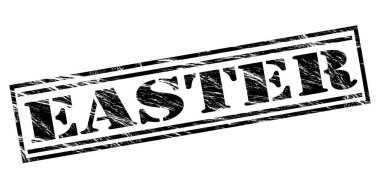 Beyaz arka plan Paskalya damgası