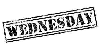 Beyaz arka plan Çarşamba damgası