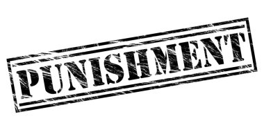 Beyaz arka planda siyah ceza damgası