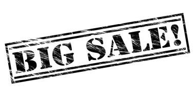 Beyaz arka plan üzerinde izole büyük satış siyah pul