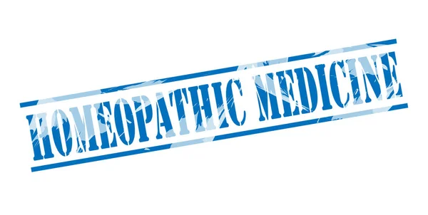 Homöopathische Medizin Blauer Stempel Auf Weißem Hintergrund — Stockfoto