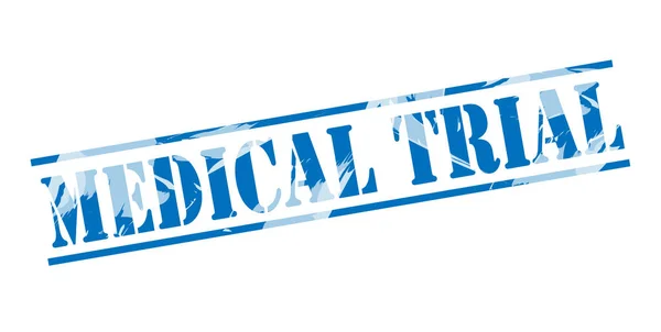 Medische Trail Blauwe Stempel Witte Achtergrond — Stockfoto