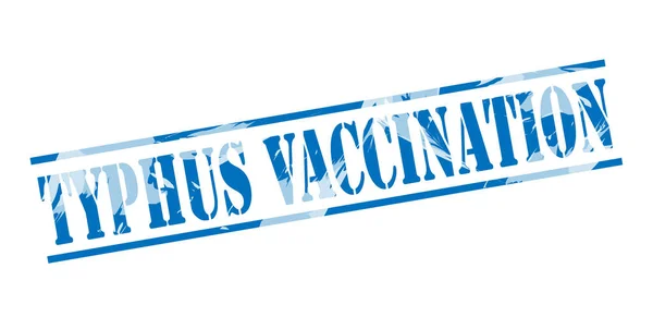 Buiktyfus Vaccinatie Blauwe Stempel Witte Achtergrond — Stockfoto