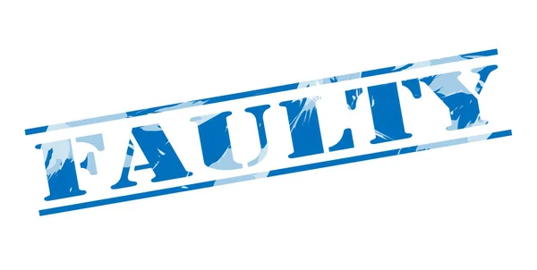 Faulty Blue Stamp White Background — Stock Photo, Image