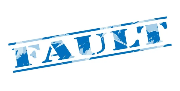 Fault Blue Stamp White Background — Stock Photo, Image