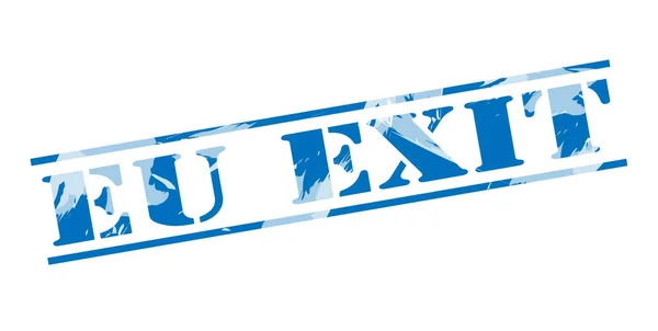 Exit Blue Stamp Auf Weißem Hintergrund — Stockfoto