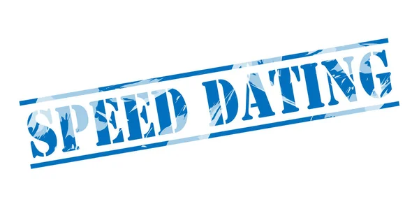 Speed Dating Blaue Marke Auf Weißem Hintergrund — Stockfoto