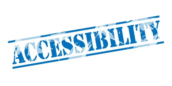 Accessibilità Timbro Blu Sfondo Bianco — Foto Stock