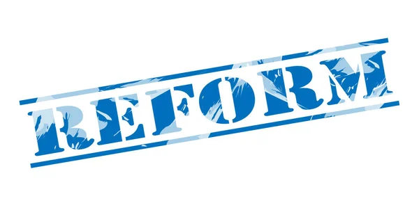 Reform Blue Stamp White Background — Stock Photo, Image