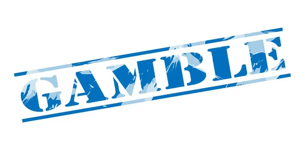 Gamble Timbro Blu Sfondo Bianco — Foto Stock