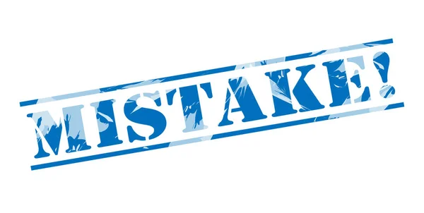 Mistake Blue Stamp White Background — Stock Photo, Image