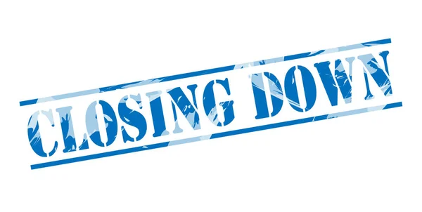 Closing Blue Stamp White Background — Stock Photo, Image