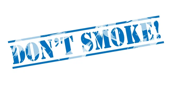 Dohányozzon Fehér Alapon Kék Bélyegző — Stock Fotó