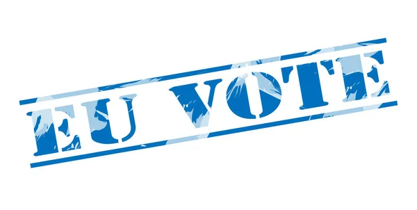 Проголосовать Синий Штамп Белом Фоне — стоковое фото