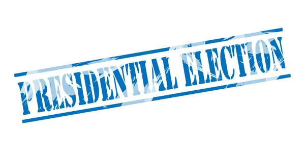 Президентские Выборы Синяя Печать Белом Фоне — стоковое фото
