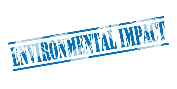 Umweltauswirkungen Blauer Stempel Auf Weißem Hintergrund — Stockfoto
