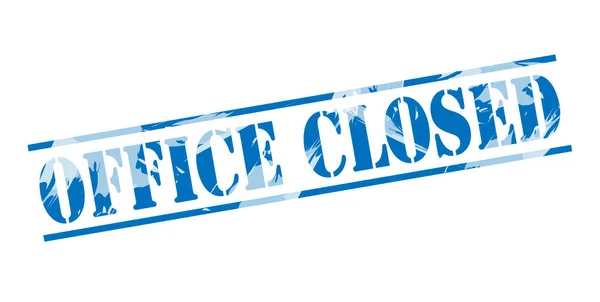 Office Closed Blue Stamp White Background — Stock Photo, Image