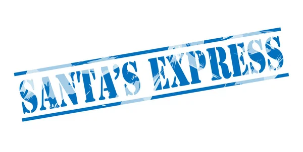 Santa Express Blue Stamp White Background — стоковое фото
