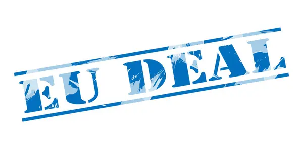 Deal Blauer Stempel Auf Weißem Hintergrund — Stockfoto