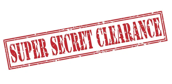 Super Secret Clearing Roter Stempel Isoliert Auf Weißem Hintergrund — Stockfoto