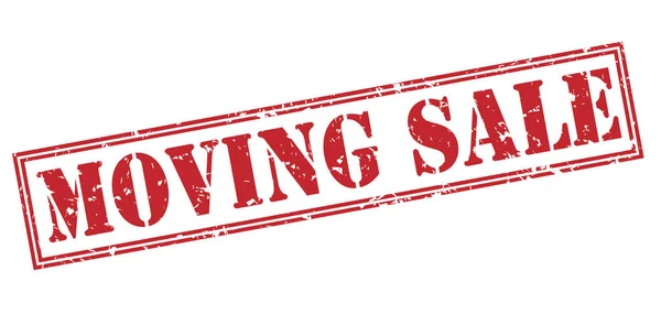 Moving Sale Red Stamp Isolated White Background — Stock Photo, Image