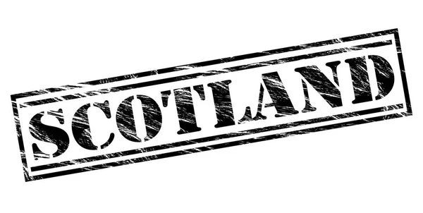 Scotland Black Stamp White Background — Stock Photo, Image