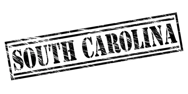 South Carolina Black Stamp White Background — Stock Photo, Image