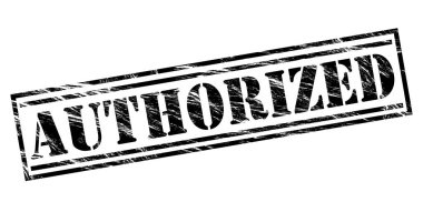 Beyaz arka planda siyah pul yetkili