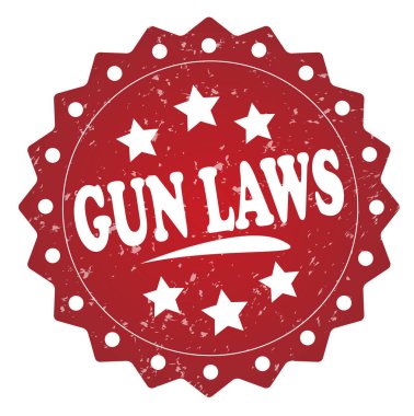 silah yasaları kırmızı grunge damgası 