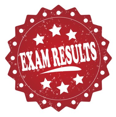 sınav sonuçları kırmızı grunge damgası 
