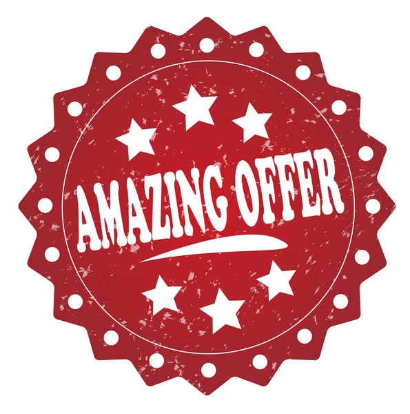 Amazing Offer Red Grunge Stamp — Stock Photo, Image