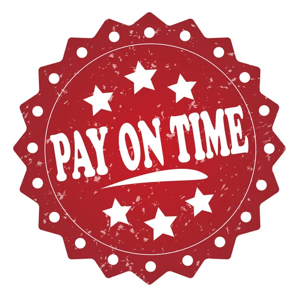 Pay Time Red Grunge Stamp — Stock Photo, Image