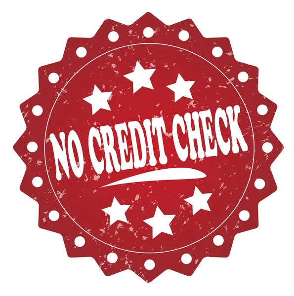 Credit Check Timbro Grunge Rosso — Foto Stock