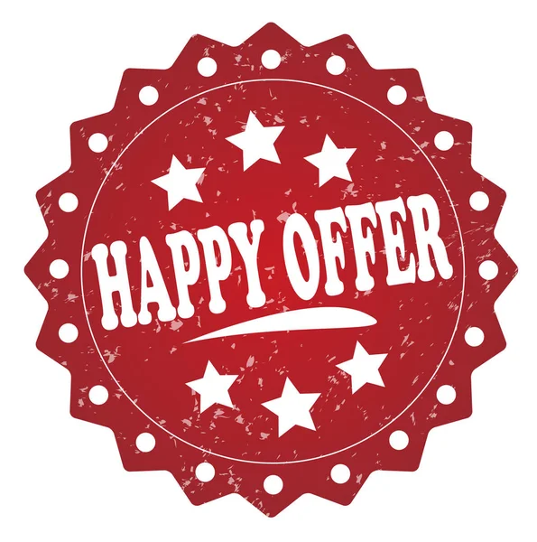 Happy Offer Red Grunge Stamp — Stock Photo, Image