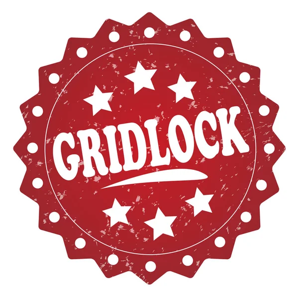 Gridlock Selo Grunge Vermelho — Fotografia de Stock