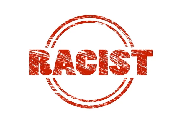 Расистська Червона Марка Білому Тлі — стокове фото
